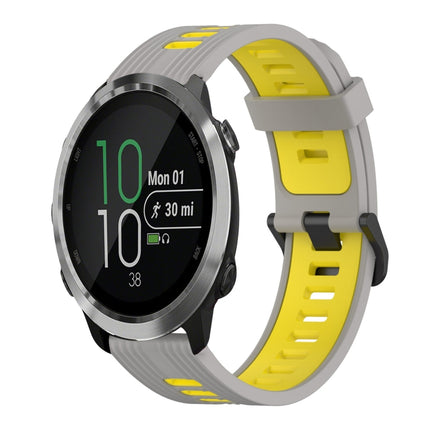 20mm Vertical Pattern Two-Color Silicone Watch Band, For Garmin Venu sq, For Garmin Forerunner 645 Music