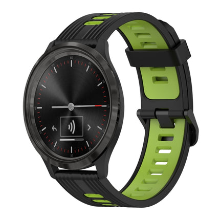 20mm Vertical Pattern Two-Color Silicone Watch Band, For GarminMove 3, For Garmin Vivomove Sport