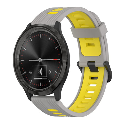 20mm Vertical Pattern Two-Color Silicone Watch Band, For GarminMove 3, For Garmin Vivomove Sport