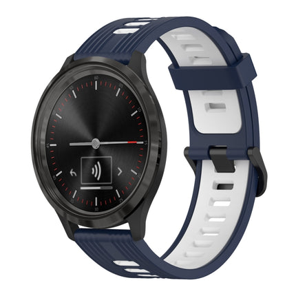 20mm Vertical Pattern Two-Color Silicone Watch Band, For GarminMove 3, For Garmin Vivomove Sport