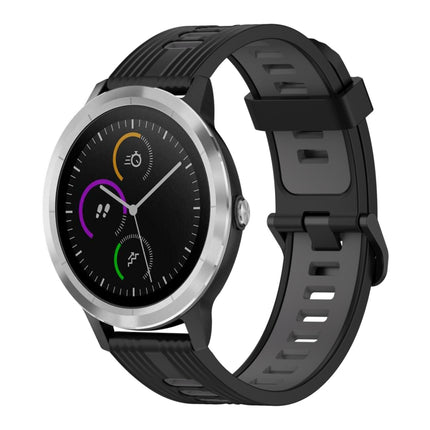 20mm Vertical Pattern Two-Color Silicone Watch Band, For Garmin Vivoactive3, For Garmin Venu