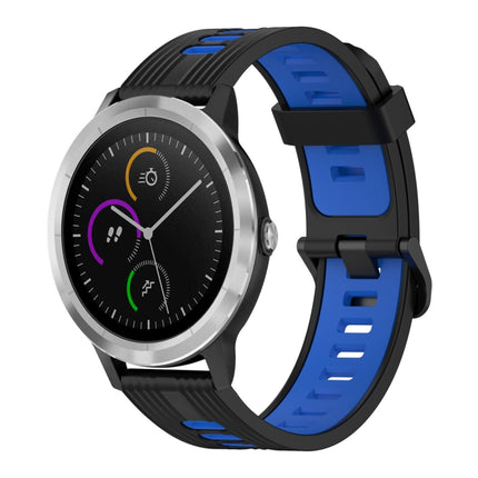20mm Vertical Pattern Two-Color Silicone Watch Band, For Garmin Vivoactive3, For Garmin Venu