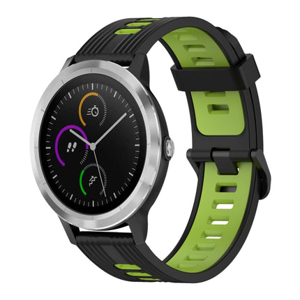 20mm Vertical Pattern Two-Color Silicone Watch Band, For Garmin Vivoactive3, For Garmin Venu
