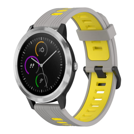 20mm Vertical Pattern Two-Color Silicone Watch Band, For Garmin Vivoactive3, For Garmin Venu