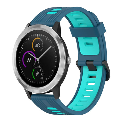 20mm Vertical Pattern Two-Color Silicone Watch Band, For Garmin Vivoactive3, For Garmin Venu