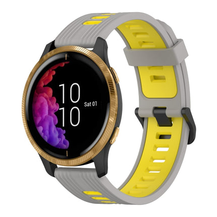 20mm Vertical Pattern Two-Color Silicone Watch Band, For Garmin Vivoactive3, For Garmin Venu