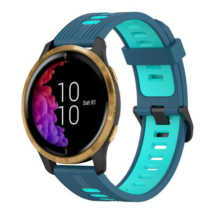 20mm Vertical Pattern Two-Color Silicone Watch Band, For Garmin Vivoactive3, For Garmin Venu