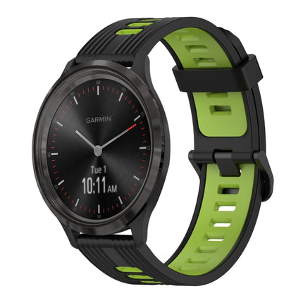 20mm Vertical Pattern Two-Color Silicone Watch Band, For Garmin Vivomove3, For Garmin Vivomove