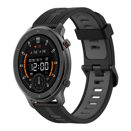 22mm Vertical Pattern Two-Color Silicone Watch Band, For Amazfit 3, For Amazfit GTR 47mm