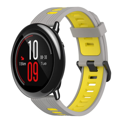 22mm Vertical Pattern Two-Color Silicone Watch Band, For Amazfit Pace, For Amazfit Stratos