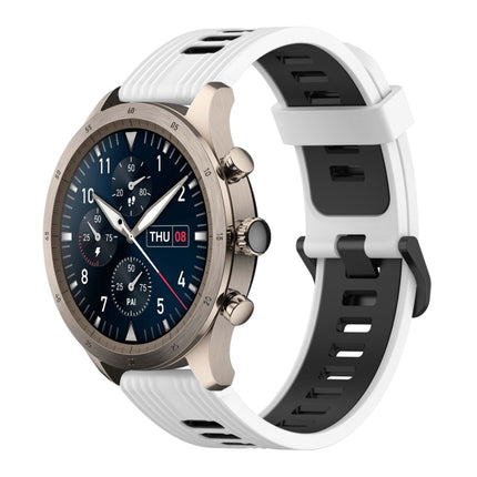 22mm Vertical Pattern Two-Color Silicone Watch Band, For Amazfit 2 Stratos, For  Amazfit Z