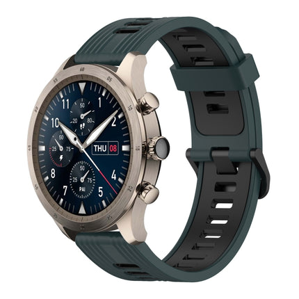22mm Vertical Pattern Two-Color Silicone Watch Band, For Amazfit 2 Stratos, For  Amazfit Z