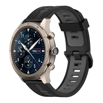 22mm Vertical Pattern Two-Color Silicone Watch Band, For Amazfit 2 Stratos, For  Amazfit Z