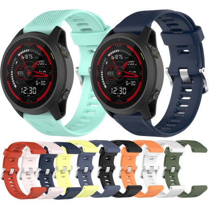22mm Twill Solid Color Silicone Watch Band, For Garmin Forerunner 745
