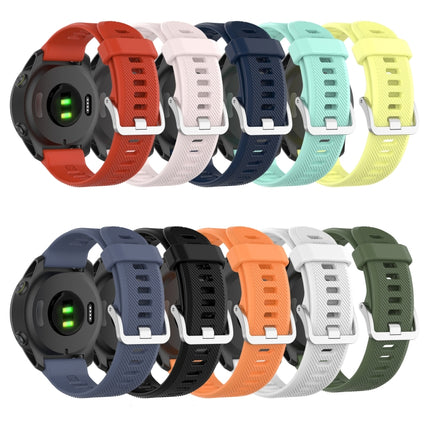 22mm Twill Solid Color Silicone Watch Band, For Garmin Forerunner 745