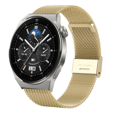 Milan Steel Mesh Double Buckle Watch Band, For Huawei Watch GT 3 Pro 46mm 22mm, For Huawei Watch GT 3 Pro 43mm 20mm