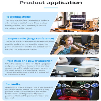 G1 RCA Audio Common Ground Isolator Anti-jamming Noise Reduction Filter Eliminates Bluetooth Receiver, G1 RCA