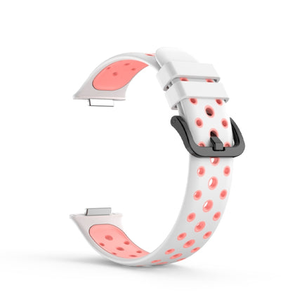 Two-Color Perforated Silicone Watch Band, For Huawei Watch Fit 2