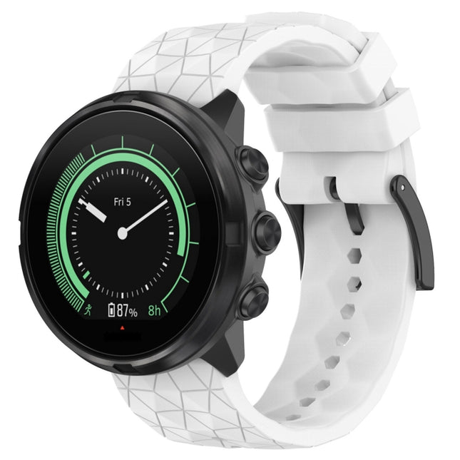 24mm Football Pattern Silicone Solid Color Watch Band, For Suunto 9, For Suunto 7, For Suunto 9 Baro, For Suunto Spartan Sport Wrist HR Baro