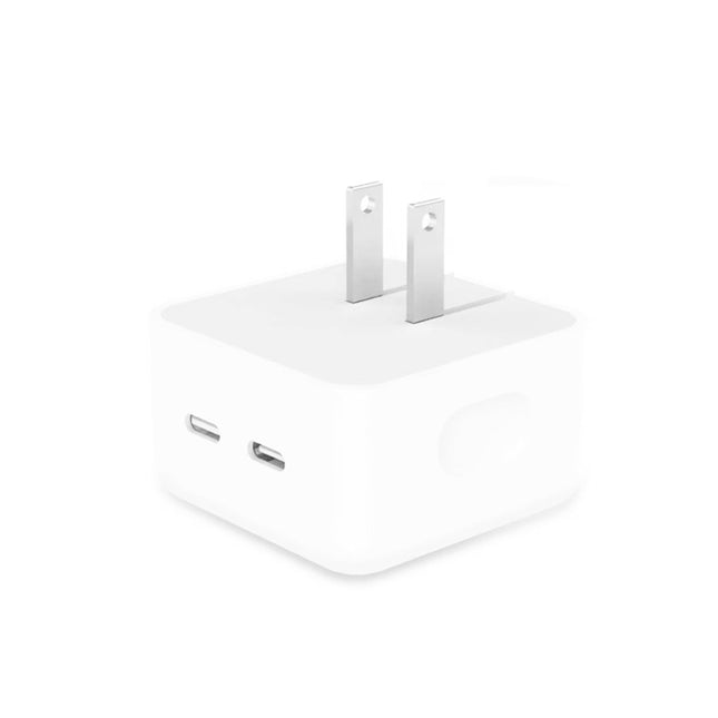 Cargador PD de 35 W con dos puertos USB-C/Tipo-C para iPhone/iPad, enchufe estadounidense, enchufe estadounidense