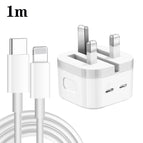 UK Plug + 1m 8 Pin Cable