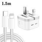 UK Plug + 1.5m 8 Pin Cable