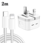 UK Plug + 2m 8 Pin Cable