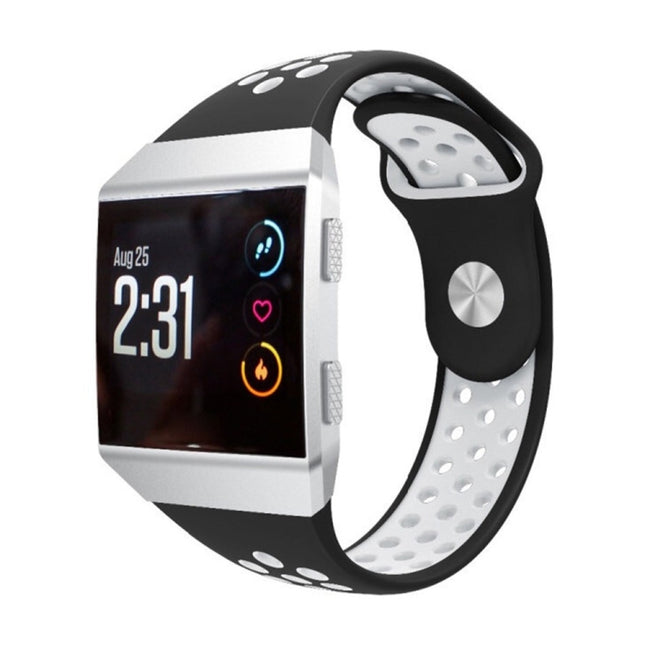For Fitbit Ionic Breathable Two-tone Silicone Watch Band