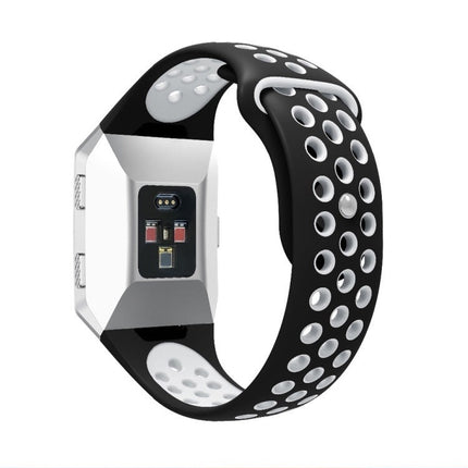 For Fitbit Ionic Breathable Two-tone Silicone Watch Band