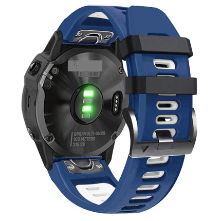 26mm Silicone Sports Two-Color Watch Band, For Garmin Fenix 5X