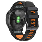 For Garmin Fenix 5X Plus / Black+Orange