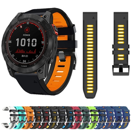 26mm Silicone Sports Two-Color Watch Band, For Garmin Fenix 5X Plus