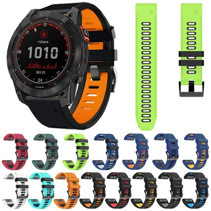 26mm Silicone Sports Two-Color Watch Band, For Garmin Fenix 3