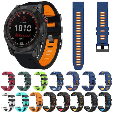 26mm Silicone Sports Two-Color Watch Band, For Garmin Fenix 3 HR