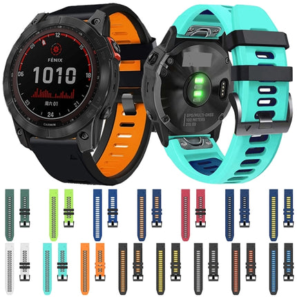 26mm Silicone Sports Two-Color Watch Band, For Garmin Fenix 3 HR