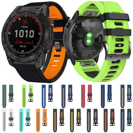 26mm Silicone Sports Two-Color Watch Band, For Garmin Descent MK2