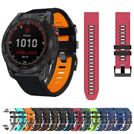 26mm Silicone Sports Two-Color Watch Band, For Garmin Descent MK2