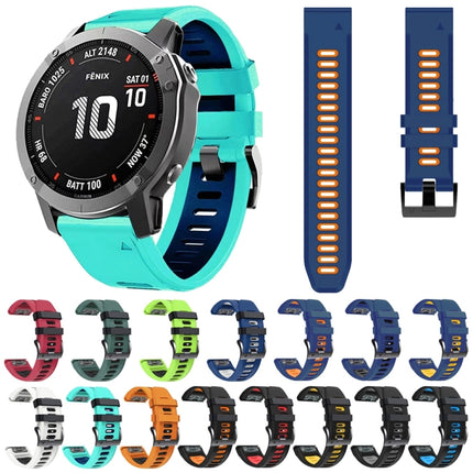 26mm Silicone Sports Two-Color Watch Band, For Garmin Descent MK2i