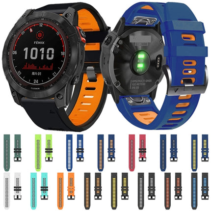 26mm Silicone Sports Two-Color Watch Band, For Garmin Descent MK2i