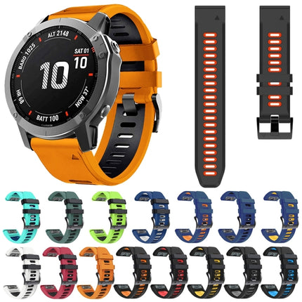 22mm Silicone Sports Two-Color Watch Band, For Garmin Descent G1