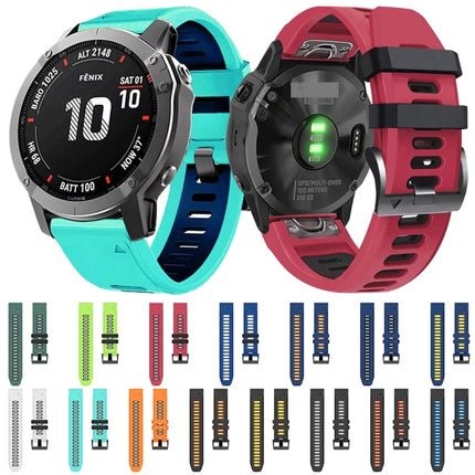 22mm Silicone Sports Two-Color Watch Band, For Garmin EPIX Gen2