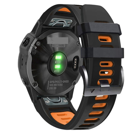 22mm Silicone Sports Two-Color Watch Band, For Garmin Instinct 2