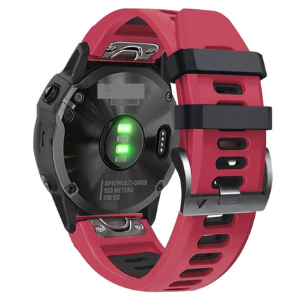 22mm Silicone Sports Two-Color Watch Band, For Garmin Instinct 2