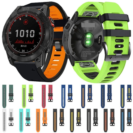22mm Silicone Sports Two-Color Watch Band, For Garmin Instinct 2