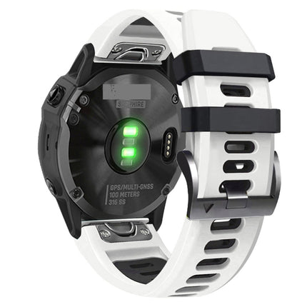 22mm Silicone Sports Two-Color Watch Band, For Garmin Instinct