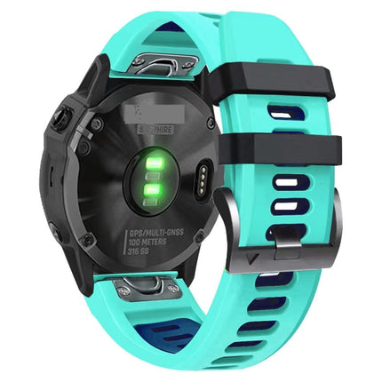 22mm Silicone Sports Two-Color Watch Band, For Garmin Instinct