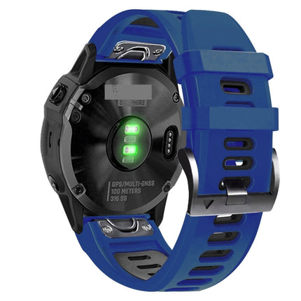 22mm Silicone Sports Two-Color Watch Band, For Garmin Instinct