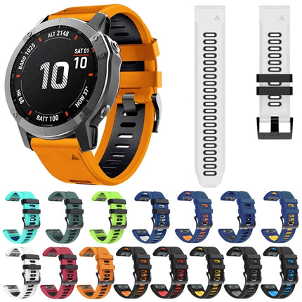 22mm Silicone Sports Two-Color Watch Band, For Garmin Instinct