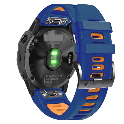 22mm Silicone Sports Two-Color Watch Band, For Garmin Fenix 6