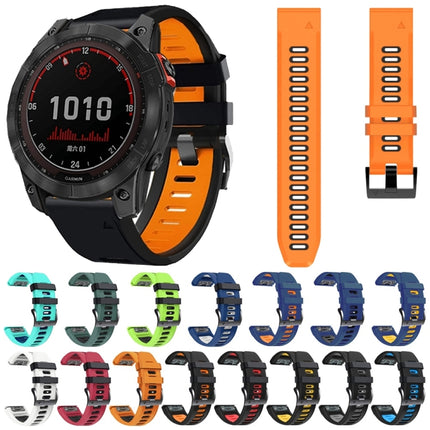 22mm Silicone Sports Two-Color Watch Band, For Garmin Fenix 5